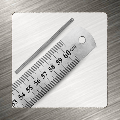 Régua Aço Inox 60Cm/24 Polegadas