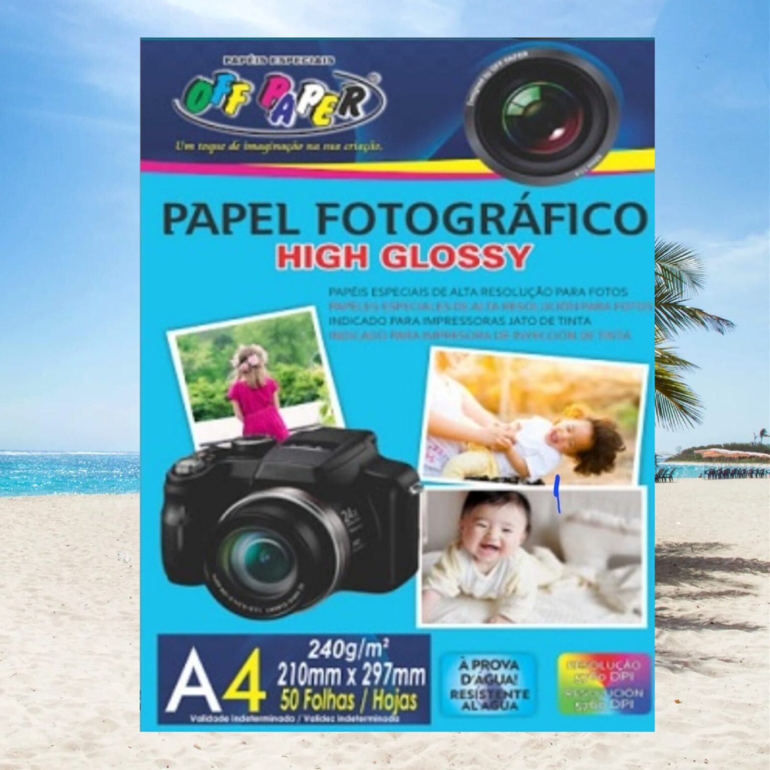 Papel Fotográfico Glossy A4 180g OffPaper - AMAIS PAPÉIS