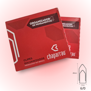 Clips Galvanizados 6/0 Chaparrau Caixa c/ 218 Unidades