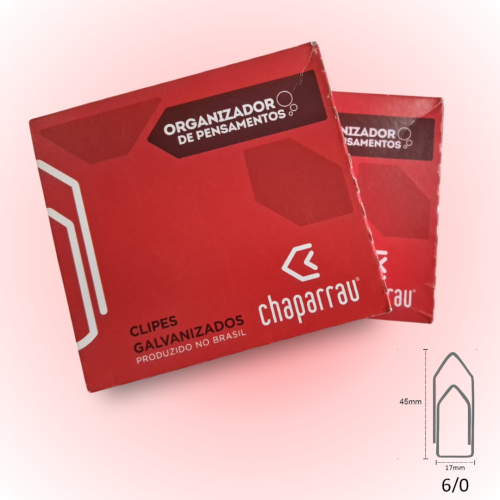 Clips Galvanizados 6/0 Chaparrau Caixa c/ 218 Unidades