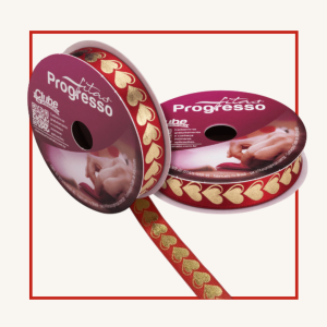 Fita Progresso Estampada Corações ECF003H 15MM