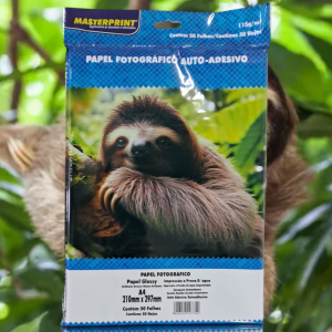 Papel Fotográfico Adesivo Glossy 115g Masterprint Folhas  A4
