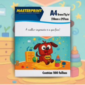 Papel Sulfite Masterprint A4 Branco 75g com 100 Folhas
