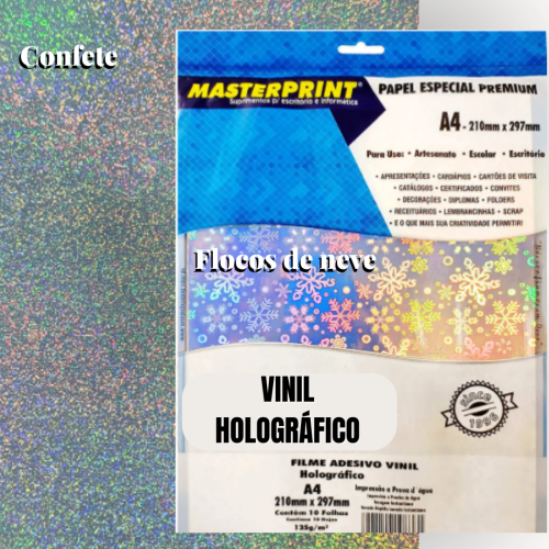 Vinil Holográfico para Jato de Tinta A4 Masterprint