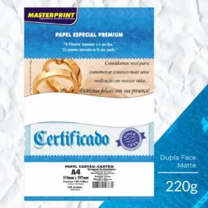 Folha Papel Fotográfico Dupla FaceMatte 220g Masterprint  A4