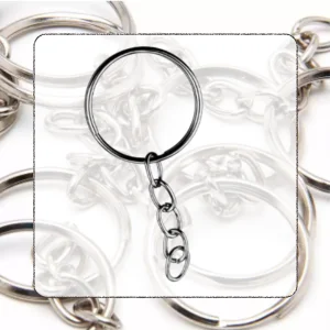 Argola Chaveiro c/Corrente 22MM Niquel Pac C/ 10 UND