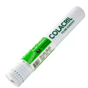 Papel Contact Adesivo Transparente 70 Micras Colacril 1 Metro